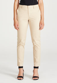 Givn Berlin Bügelfaltenhose MONICA aus Bio-Baumwolle Trousers Beige