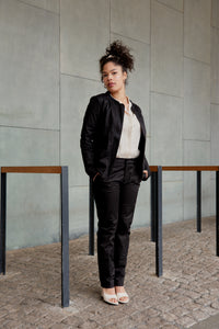 Givn Berlin Bügelfaltenhose MONICA aus Bio-Baumwolle Trousers Black
