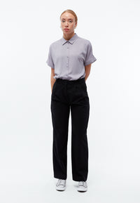Givn Berlin Bundfaltenhose GBLIZZY aus Bio-Baumwoll Twill Trousers Black