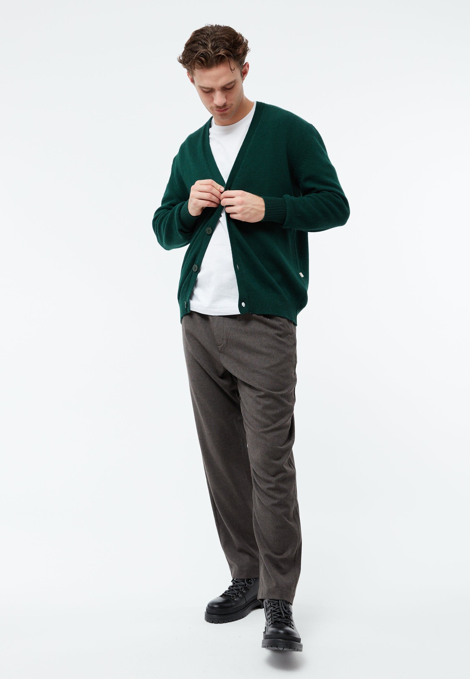 Givn Berlin Cardigan GBJUNIS aus recyceltem Wollgemisch Cardigan Bottle Green
