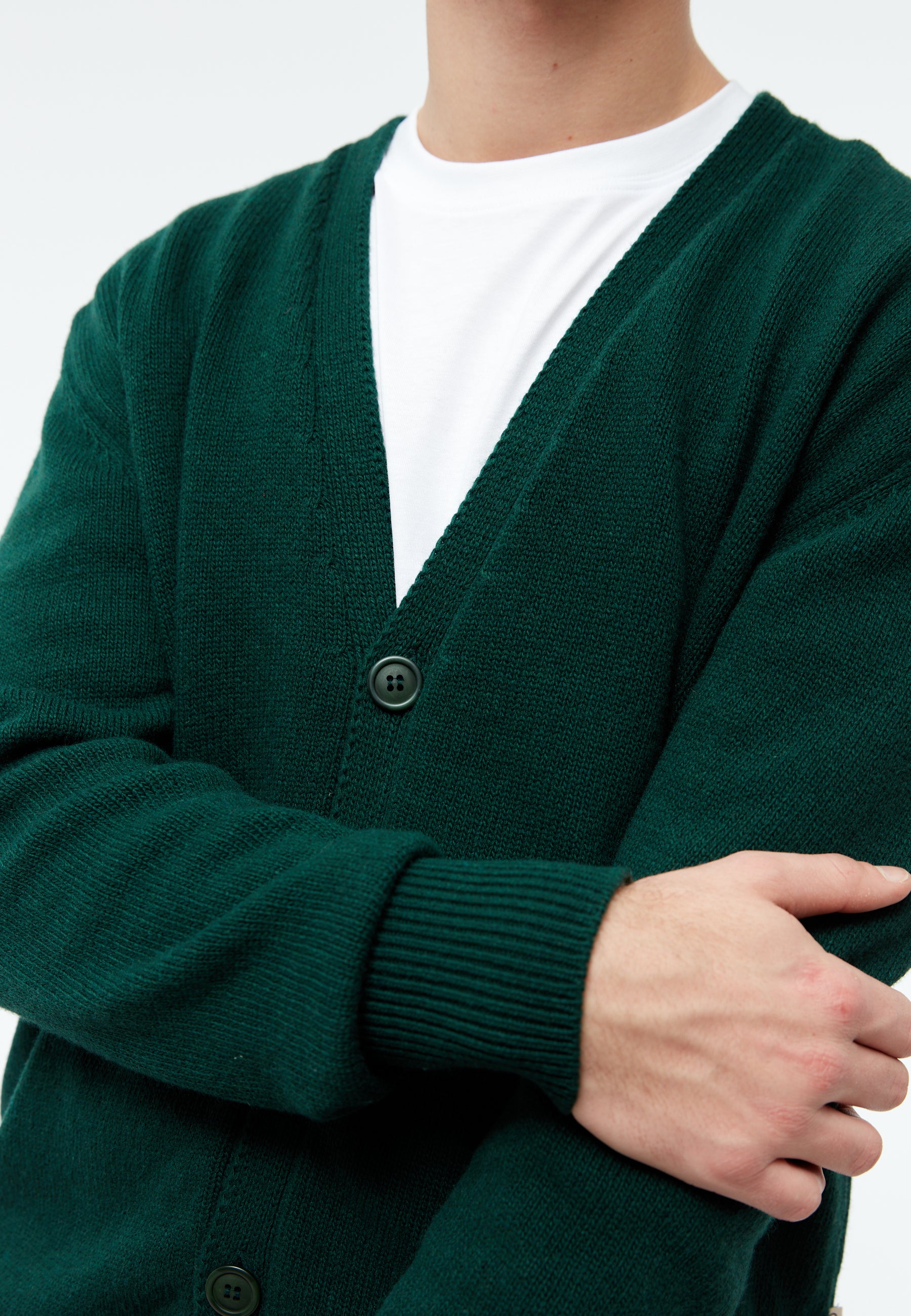 Givn Berlin Cardigan GBJUNIS aus recyceltem Wollgemisch Cardigan Bottle Green