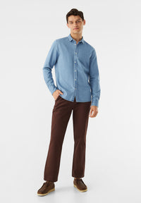 Givn Berlin Chinohose GBERIC aus Bio-Baumwolle mit elastischem Bund Trousers Sepia Brown