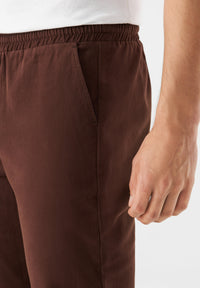 Givn Berlin Chinohose GBERIC aus Bio-Baumwolle mit elastischem Bund Trousers Sepia Brown