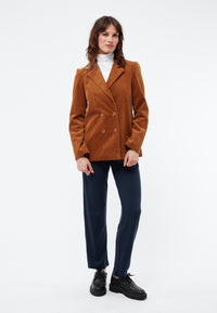 Givn Berlin Cordblazer BROOKE aus Bio-Baumwolle Jacket Caramel Brown (Cord)