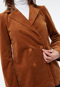 Givn Berlin Cordblazer BROOKE aus Bio-Baumwolle Jacket Caramel Brown (Cord)