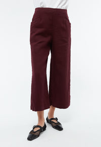 Givn Berlin Culotte GBFAY aus Leinen Trousers Burgundy (Linen)