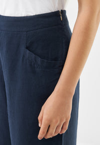 Givn Berlin Culotte GBFAY aus Leinen Trousers Midnight Blue (Linen)