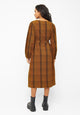 Givn Berlin Flanellkleid ALINE aus Bio-Baumwolle Dress Brown / Blue / Oak (Checked)