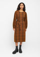 Givn Berlin Flanellkleid ALINE aus Bio-Baumwolle Dress Brown / Blue / Oak (Checked)
