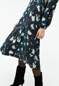Givn Berlin GBAnissa Dress Black / Dark Teal (Flowers)