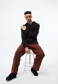 Givn Berlin Sweater GBBELA aus recycelter Baumwolle mit Kragen Sweater Black