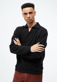 Givn Berlin Sweater GBBELA aus recycelter Baumwolle mit Kragen Sweater Black
