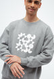 Givn Berlin GBCemali (Circles Squares) Sweater Grey Melange