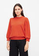 Givn Berlin Sweater GBCLOUDY aus recycelter Baumwolle mit Puffärmeln Sweater Dark Orange