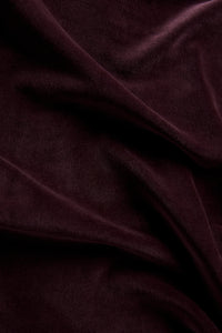 Givn Berlin Samthose GBELODIE flared leg aus Bio-Baumwolle Trousers Midnight Plum