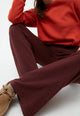 Givn Berlin Hose GBELSIE aus recycelter Baumwolle mit weitem Bein Trousers Aubergine