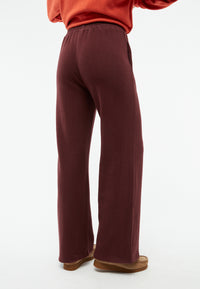 Givn Berlin Hose GBELSIE aus recycelter Baumwolle mit weitem Bein Trousers Aubergine
