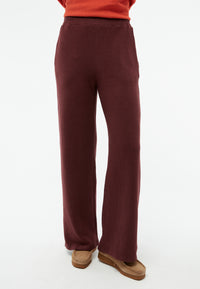 Givn Berlin Hose GBELSIE aus recycelter Baumwolle mit weitem Bein Trousers Aubergine