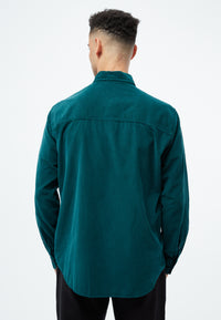 Givn Berlin Kordhemd GBFABIO aus Bio-Baumwolle Buttoned Shirt Dark Teal (Cord)