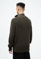 Givn Berlin Strick-Troyer GBFINNEGAN aus Bio-Baumwolle mit Reißverschluss Sweater Dark Olive