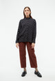 Givn Berlin Bluse GBIVA aus LENZING™ ECOVERO™ mit Stehkragen Blouse Black / White (Polkadots)