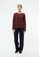 Givn Berlin Sweater GBLUCILLE aus recycelter Baumwolle Sweater Aubergine
