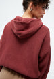 Givn Berlin Strickpullover GBMARIELLA relaxed Fit aus Bio-Baumwolle mit Kaputze Sweater Cranberry
