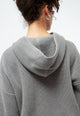 Givn Berlin Strickpullover GBMARIELLA relaxed Fit aus Bio-Baumwolle mit Kaputze Sweater Graphite Grey