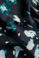 Givn Berlin Hose GBMARLA aus Cupro (Bemberg™) mit weitem Bein Trousers Black / Dark Teal (Flowers)