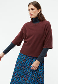 Givn Berlin Sweater GBSELMA aus recycelter Baumwolle Sweater Aubergine
