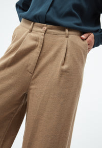 Givn Berlin Culotte GBTAMARA aus Bio-Baumwolle mit Bundfalten Trousers Beige / Grey (Melange)