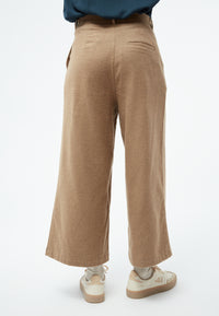 Givn Berlin Culotte GBTAMARA aus Bio-Baumwolle mit Bundfalten Trousers Beige / Grey (Melange)