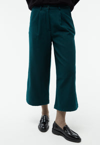 Givn Berlin Culotte GBTAMARA aus Bio-Baumwolle mit Bundfalten Trousers Dark Teal