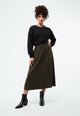 Givn Berlin Midi Rock GBVANA aus LENZING™ ECOVERO™ Skirt Dark Olive