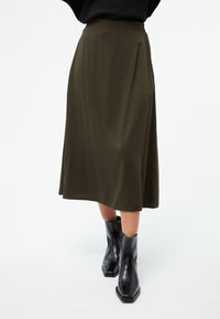 Givn Berlin Midi Rock GBVANA aus LENZING™ ECOVERO™ Skirt Dark Olive