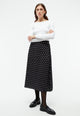 Givn Berlin Midi Rock GBVANA aus LENZING™ ECOVERO™ Skirt Black / White (Polkadots)