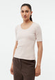 Givn Berlin Geripptes Shirt GBANAIS aus Bio-Baumwolle T-Shirt Powder Pink