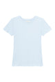 Givn Berlin Geripptes T-Shirt GBPIXIE slim Fit aus Bio-Baumwolle T-Shirt Ice Blue (Rib)