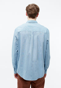 Givn Berlin Hemd GBFRANCIS aus Bio-Baumwolle im oversized Fit Buttoned Shirt Gentle Blue (Melange)