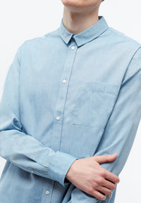 Givn Berlin Hemd GBFRANCIS aus Bio-Baumwolle im oversized Fit Buttoned Shirt Gentle Blue (Melange)
