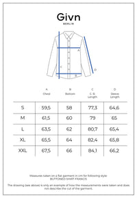 Givn Berlin Hemd GBFRANCIS aus Bio-Baumwolle im oversized Fit Buttoned Shirt Gentle Blue (Melange)
