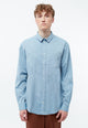 Givn Berlin Hemd GBFRANCIS aus Bio-Baumwolle im oversized Fit Buttoned Shirt Gentle Blue (Melange)