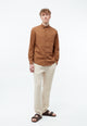 Givn Berlin Hemd GBYUVAL aus Bio-Baumwoll Seersucker Buttoned Shirt Pecan Brown (Structure)