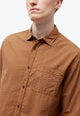 Givn Berlin Hemd GBYUVAL aus Bio-Baumwoll Seersucker Buttoned Shirt Pecan Brown (Structure)