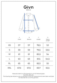 Givn Berlin Hemdbluse GBELIDA in langer Passform Blouse Light Blue