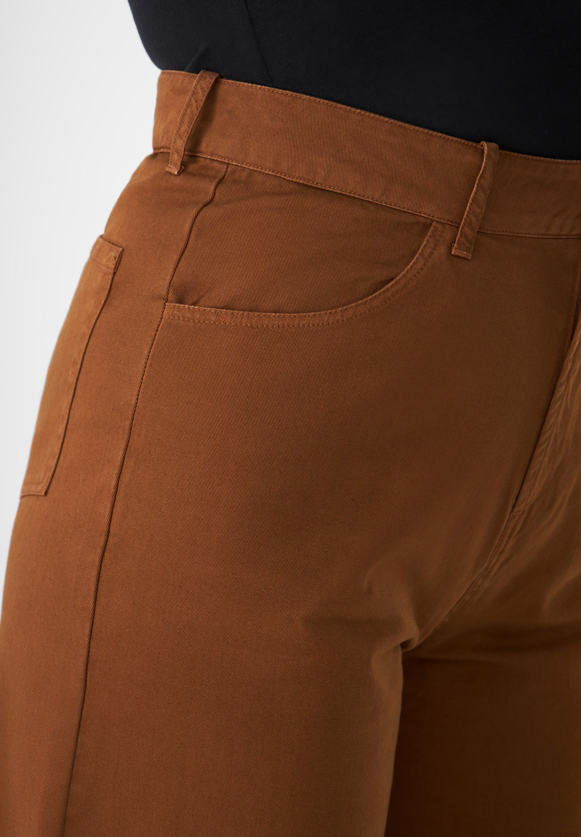 Givn Berlin Hose AURELIA aus Bio-Baumwolle Trousers Caramel Brown