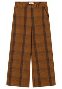 Givn Berlin Hose BEATRICE aus Bio-Baumwolle Trousers Brown / Blue / Oak (Checked)