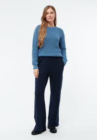 Givn Berlin Hose GBELSIE aus recycelter Baumwolle mit weitem Bein Trousers Blue