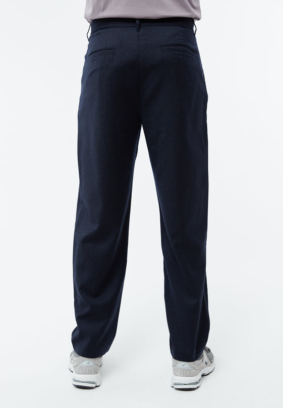 Givn Berlin Hose GBLORENZ aus Wolle mit Bundfalten Trousers Midnight Blue