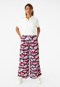 Givn Berlin Hose GBMARLEEN wide leg aus LENZING™ ECOVERO™ Trousers Red / Pink (Flowers)